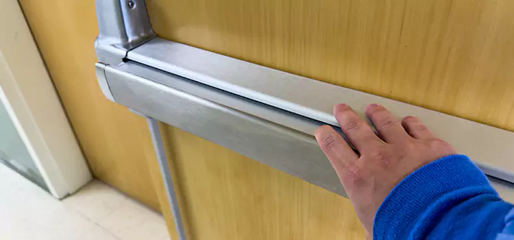 Installing a Push Bar on a Door Leander